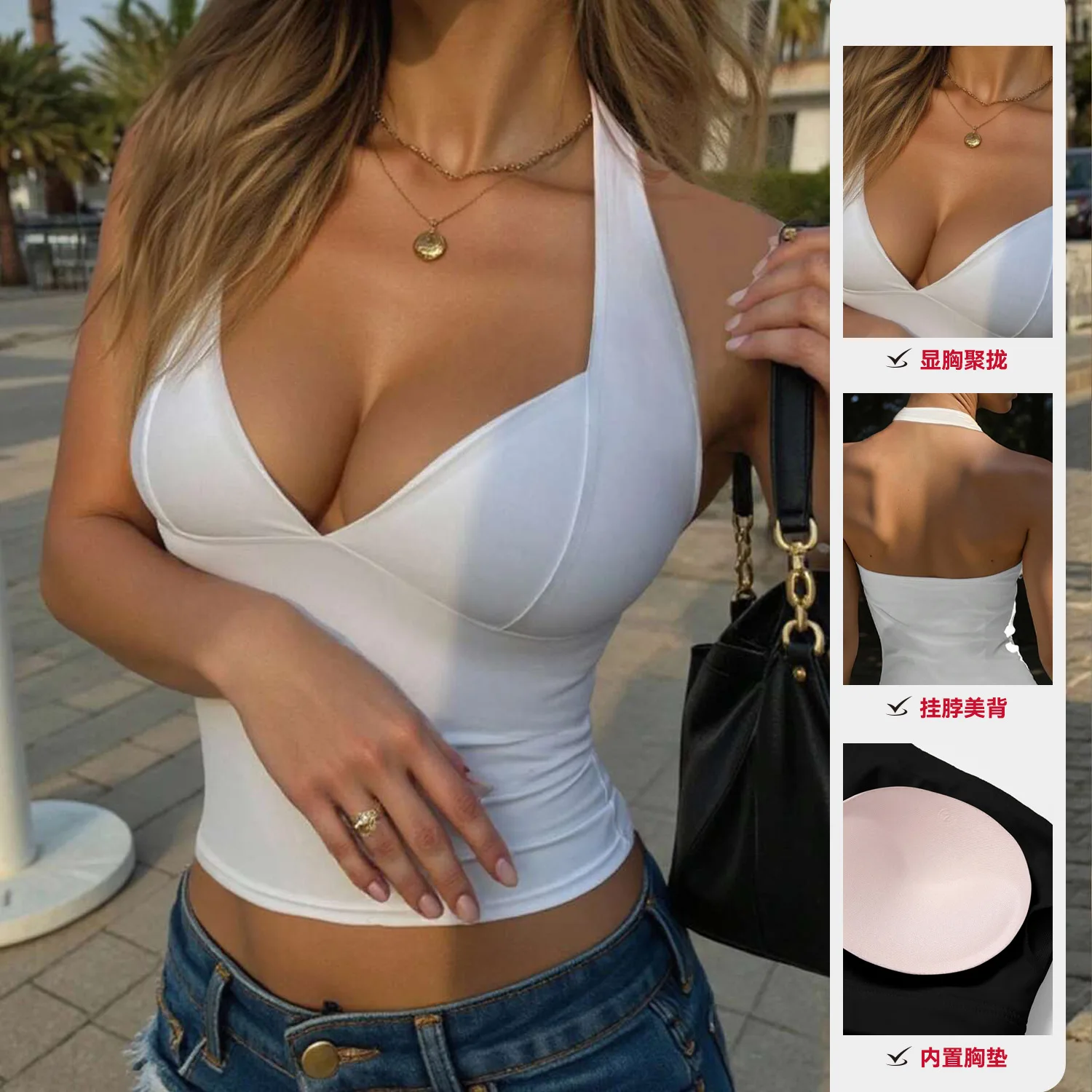 Seamless Lift Sports Bra with Open Back Built-In Padding Quick-Dry Versatile Pilates Tank Top for Women Yoga Fitness Workout